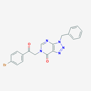 molecular formula C19H14BrN5O2 B496948 3-benzyl-6-[2-(4-bromophenyl)-2-oxoethyl]-3,6-dihydro-7H-[1,2,3]triazolo[4,5-d]pyrimidin-7-one 