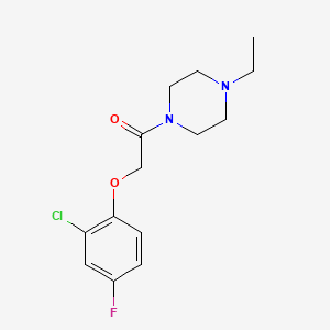 molecular formula C14H18ClFN2O2 B4969497 1-[(2-chloro-4-fluorophenoxy)acetyl]-4-ethylpiperazine 
