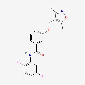 N-(2,5-difluorophenyl)-3-[(3,5-dimethyl-4-isoxazolyl)methoxy]benzamide