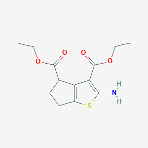 molecular formula C13H17NO4S B496955 2-氨基-5,6-二氢-4H-环戊并[b]噻吩-3,4-二甲酸二乙酯 CAS No. 1029689-54-0