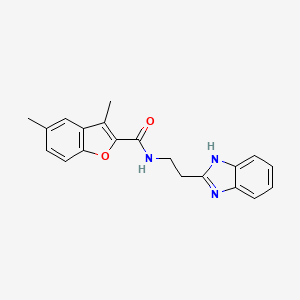 N-[2-(1H-benzimidazol-2-yl)ethyl]-3,5-dimethyl-1-benzofuran-2-carboxamide