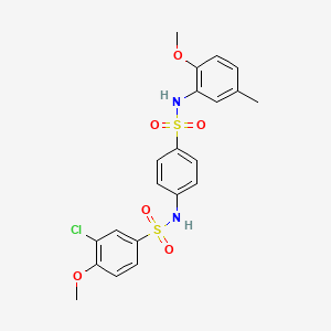 molecular formula C21H21ClN2O6S2 B4969560 3-chloro-4-methoxy-N-(4-{[(2-methoxy-5-methylphenyl)amino]sulfonyl}phenyl)benzenesulfonamide CAS No. 831212-46-5