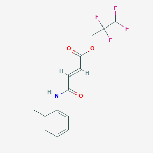 molecular formula C14H13F4NO3 B4969580 2,2,3,3-tetrafluoropropyl 4-[(2-methylphenyl)amino]-4-oxo-2-butenoate 