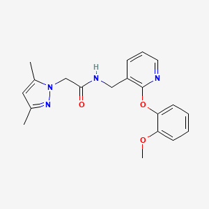 molecular formula C20H22N4O3 B4969608 2-(3,5-dimethyl-1H-pyrazol-1-yl)-N-{[2-(2-methoxyphenoxy)-3-pyridinyl]methyl}acetamide 