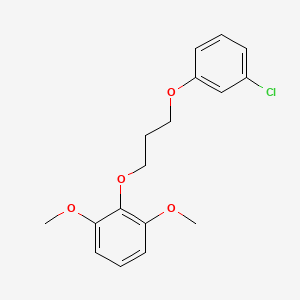 molecular formula C17H19ClO4 B4969698 2-[3-(3-chlorophenoxy)propoxy]-1,3-dimethoxybenzene 