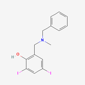 molecular formula C15H15I2NO B4969724 2-{[benzyl(methyl)amino]methyl}-4,6-diiodophenol 