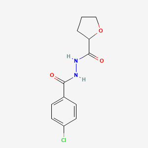molecular formula C12H13ClN2O3 B4969735 N'-(4-chlorobenzoyl)tetrahydro-2-furancarbohydrazide 