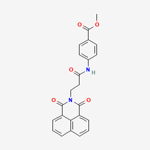 molecular formula C23H18N2O5 B4969740 methyl 4-{[3-(1,3-dioxo-1H-benzo[de]isoquinolin-2(3H)-yl)propanoyl]amino}benzoate 