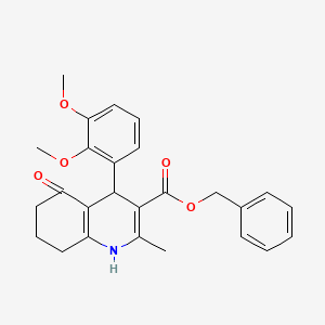 molecular formula C26H27NO5 B4969751 benzyl 4-(2,3-dimethoxyphenyl)-2-methyl-5-oxo-1,4,5,6,7,8-hexahydro-3-quinolinecarboxylate 
