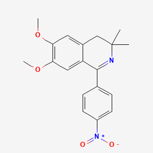 molecular formula C19H20N2O4 B4969770 6,7-dimethoxy-3,3-dimethyl-1-(4-nitrophenyl)-3,4-dihydroisoquinoline CAS No. 425400-78-8