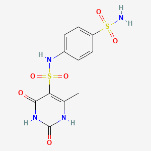 molecular formula C11H12N4O6S2 B4969800 N-[4-(aminosulfonyl)phenyl]-6-methyl-2,4-dioxo-1,2,3,4-tetrahydro-5-pyrimidinesulfonamide 