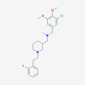 molecular formula C24H32ClFN2O2 B4969815 (3-chloro-4,5-dimethoxybenzyl)({1-[2-(2-fluorophenyl)ethyl]-3-piperidinyl}methyl)methylamine 