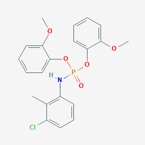 molecular formula C21H21ClNO5P B4969832 bis(2-methoxyphenyl) (3-chloro-2-methylphenyl)amidophosphate 
