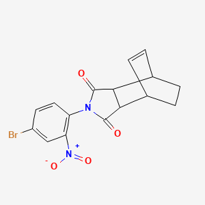 molecular formula C16H13BrN2O4 B4969877 4-(4-bromo-2-nitrophenyl)-4-azatricyclo[5.2.2.0~2,6~]undec-8-ene-3,5-dione 
