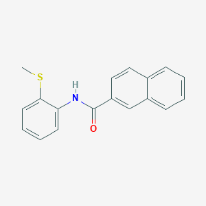 molecular formula C18H15NOS B496988 N-[2-(methylsulfanyl)phenyl]-2-naphthamide CAS No. 852038-17-6