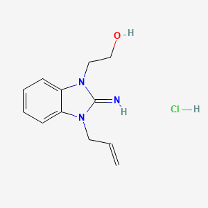 molecular formula C12H16ClN3O B4969885 2-(3-allyl-2-imino-2,3-dihydro-1H-benzimidazol-1-yl)ethanol hydrochloride 