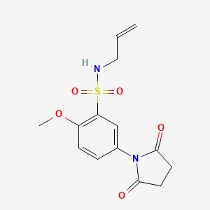 N-allyl-5-(2,5-dioxo-1-pyrrolidinyl)-2-methoxybenzenesulfonamide
