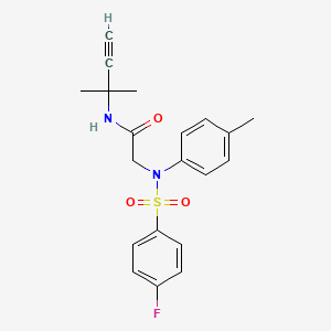 N~1~-(1,1-dimethyl-2-propyn-1-yl)-N~2~-[(4-fluorophenyl)sulfonyl]-N~2~-(4-methylphenyl)glycinamide