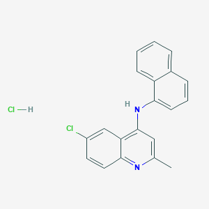 molecular formula C20H16Cl2N2 B4969908 6-chloro-2-methyl-N-1-naphthyl-4-quinolinamine hydrochloride 