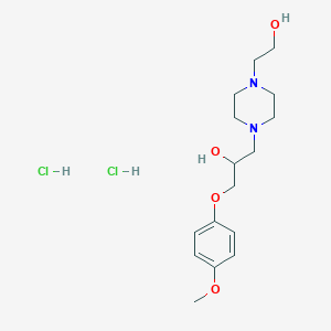 molecular formula C16H28Cl2N2O4 B4969909 1-[4-(2-hydroxyethyl)-1-piperazinyl]-3-(4-methoxyphenoxy)-2-propanol dihydrochloride 