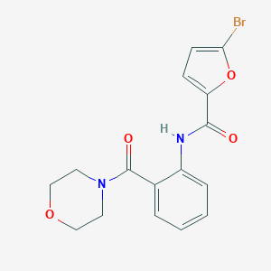 molecular formula C16H15BrN2O4 B496992 5-bromo-N-[2-(4-morpholinylcarbonyl)phenyl]-2-furamide 