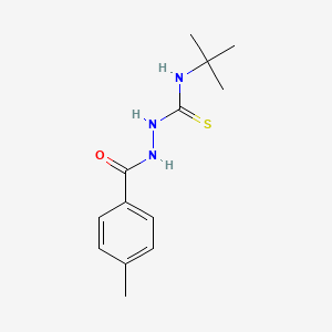 molecular formula C13H19N3OS B4969943 N-(tert-butyl)-2-(4-methylbenzoyl)hydrazinecarbothioamide 
