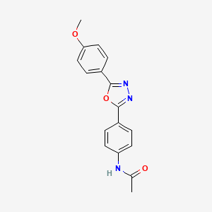 molecular formula C17H15N3O3 B4969949 N-{4-[5-(4-methoxyphenyl)-1,3,4-oxadiazol-2-yl]phenyl}acetamide 