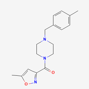 molecular formula C17H21N3O2 B4969955 1-(4-methylbenzyl)-4-[(5-methyl-3-isoxazolyl)carbonyl]piperazine 
