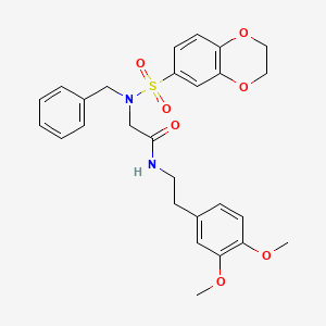 molecular formula C27H30N2O7S B4969973 N~2~-benzyl-N~2~-(2,3-dihydro-1,4-benzodioxin-6-ylsulfonyl)-N~1~-[2-(3,4-dimethoxyphenyl)ethyl]glycinamide 