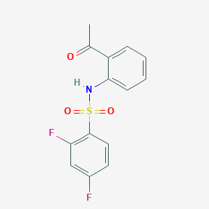 molecular formula C14H11F2NO3S B497000 N-(2-acetylphenyl)-2,4-difluorobenzenesulfonamide CAS No. 306977-74-2