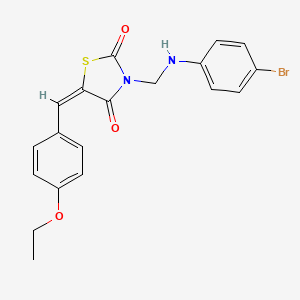 molecular formula C19H17BrN2O3S B4970011 3-{[(4-bromophenyl)amino]methyl}-5-(4-ethoxybenzylidene)-1,3-thiazolidine-2,4-dione 