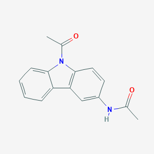 molecular formula C16H14N2O2 B497002 N-(9-acetyl-9H-carbazol-3-yl)acetamide 