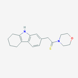 molecular formula C18H22N2OS B497003 7-[2-(4-morpholinyl)-2-thioxoethyl]-2,3,4,9-tetrahydro-1H-carbazole 