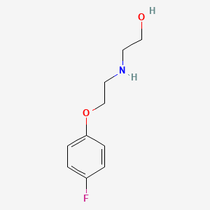 molecular formula C10H14FNO2 B4970034 2-{[2-(4-fluorophenoxy)ethyl]amino}ethanol 