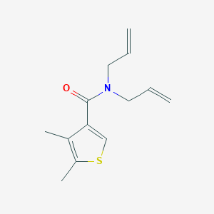 molecular formula C13H17NOS B4970050 N,N-diallyl-4,5-dimethyl-3-thiophenecarboxamide 