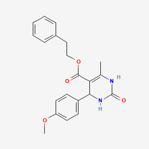 molecular formula C21H22N2O4 B4970059 2-phenylethyl 4-(4-methoxyphenyl)-6-methyl-2-oxo-1,2,3,4-tetrahydro-5-pyrimidinecarboxylate 