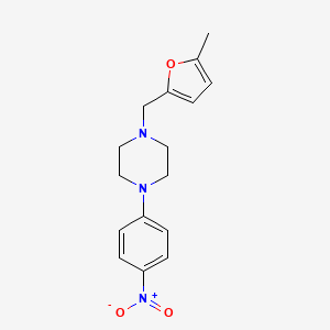 molecular formula C16H19N3O3 B4970075 1-[(5-methyl-2-furyl)methyl]-4-(4-nitrophenyl)piperazine 