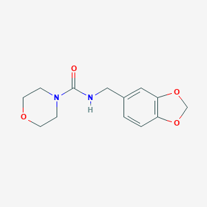 molecular formula C13H16N2O4 B497008 N-(1,3-benzodioxol-5-ylmethyl)morpholine-4-carboxamide CAS No. 349442-47-3