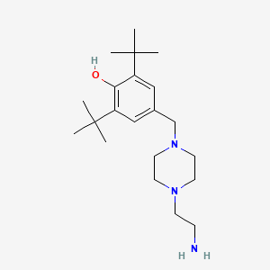 molecular formula C21H37N3O B4970112 4-{[4-(2-aminoethyl)-1-piperazinyl]methyl}-2,6-di-tert-butylphenol 