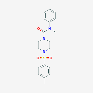 molecular formula C19H23N3O3S B497012 N-methyl-N-phenyl-4-tosylpiperazine-1-carboxamide CAS No. 526190-61-4