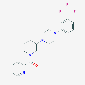 molecular formula C22H25F3N4O B4970138 1-[1-(2-pyridinylcarbonyl)-3-piperidinyl]-4-[3-(trifluoromethyl)phenyl]piperazine 