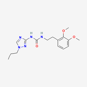 molecular formula C16H23N5O3 B4970162 N-[2-(2,3-dimethoxyphenyl)ethyl]-N'-(1-propyl-1H-1,2,4-triazol-3-yl)urea 