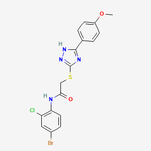 molecular formula C17H14BrClN4O2S B4970179 N-(4-bromo-2-chlorophenyl)-2-{[5-(4-methoxyphenyl)-4H-1,2,4-triazol-3-yl]thio}acetamide 