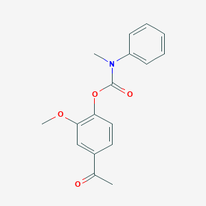 molecular formula C17H17NO4 B497018 4-Acetyl-2-methoxyphenyl methyl(phenyl)carbamate CAS No. 501104-79-6