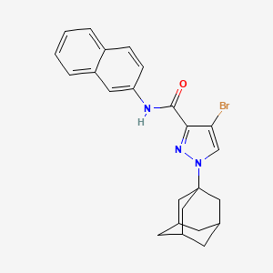 molecular formula C24H24BrN3O B4970184 1-(1-adamantyl)-4-bromo-N-2-naphthyl-1H-pyrazole-3-carboxamide 