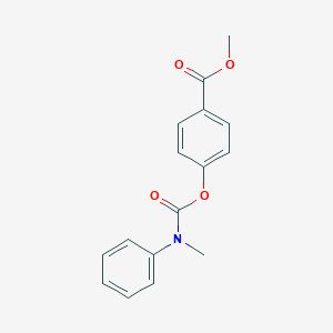 molecular formula C16H15NO4 B497019 Methyl 4-[methyl(phenyl)carbamoyl]oxybenzoate CAS No. 501104-99-0