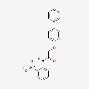 molecular formula C20H16N2O4 B4970205 2-(4-biphenylyloxy)-N-(2-nitrophenyl)acetamide 