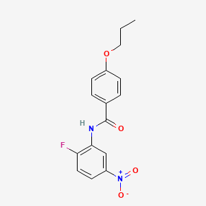 molecular formula C16H15FN2O4 B4970210 N-(2-fluoro-5-nitrophenyl)-4-propoxybenzamide 