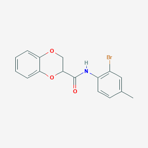 molecular formula C16H14BrNO3 B4970218 N-(2-bromo-4-methylphenyl)-2,3-dihydro-1,4-benzodioxine-2-carboxamide 