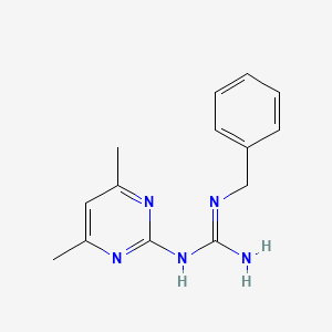 molecular formula C14H17N5 B4970229 N-benzyl-N'-(4,6-dimethyl-2-pyrimidinyl)guanidine CAS No. 34747-49-4